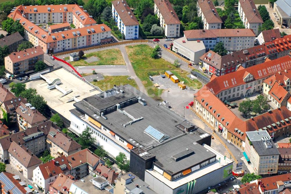 Heilbronn aus der Vogelperspektive: Blick auf die Erschließungsfläche für die neue Stadtgalerie Heilbronn