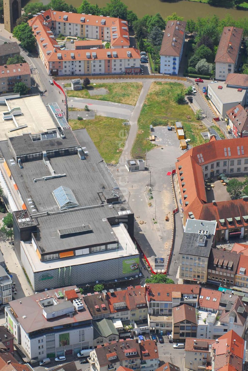 Luftaufnahme Heilbronn - Blick auf die Erschließungsfläche für die neue Stadtgalerie Heilbronn