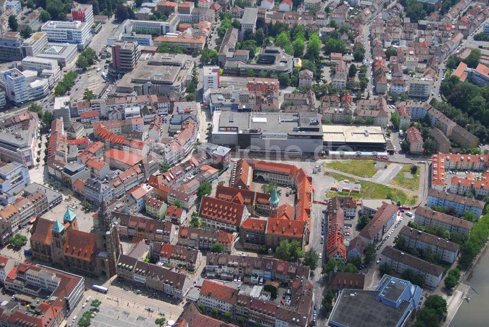 Heilbronn aus der Vogelperspektive: Blick auf die Erschließungsfläche für die neue Stadtgalerie Heilbronn