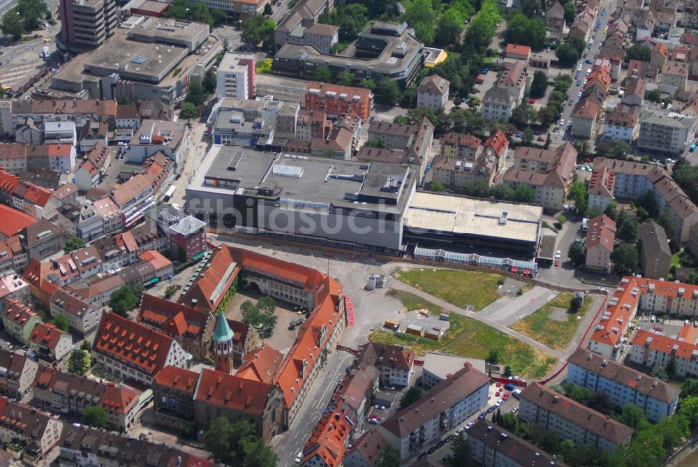 Luftbild Heilbronn - Blick auf die Erschließungsfläche für die neue Stadtgalerie Heilbronn