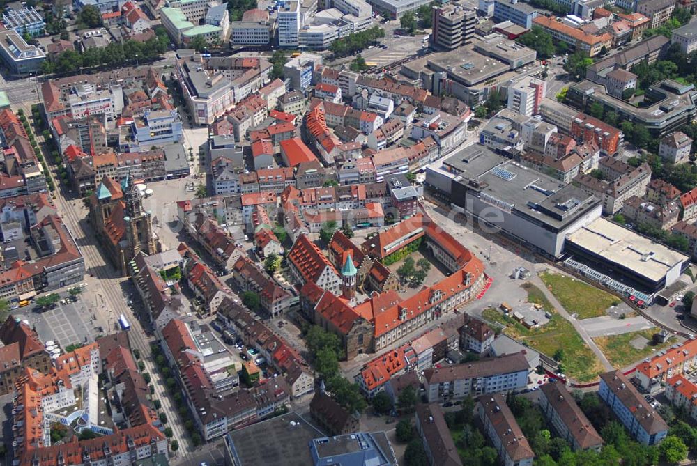 Heilbronn von oben - Blick auf die Erschließungsfläche für die neue Stadtgalerie Heilbronn