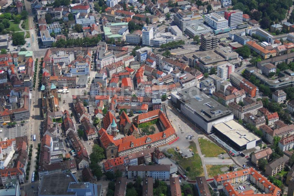 Luftbild Heilbronn - Blick auf die Erschließungsfläche für die neue Stadtgalerie Heilbronn