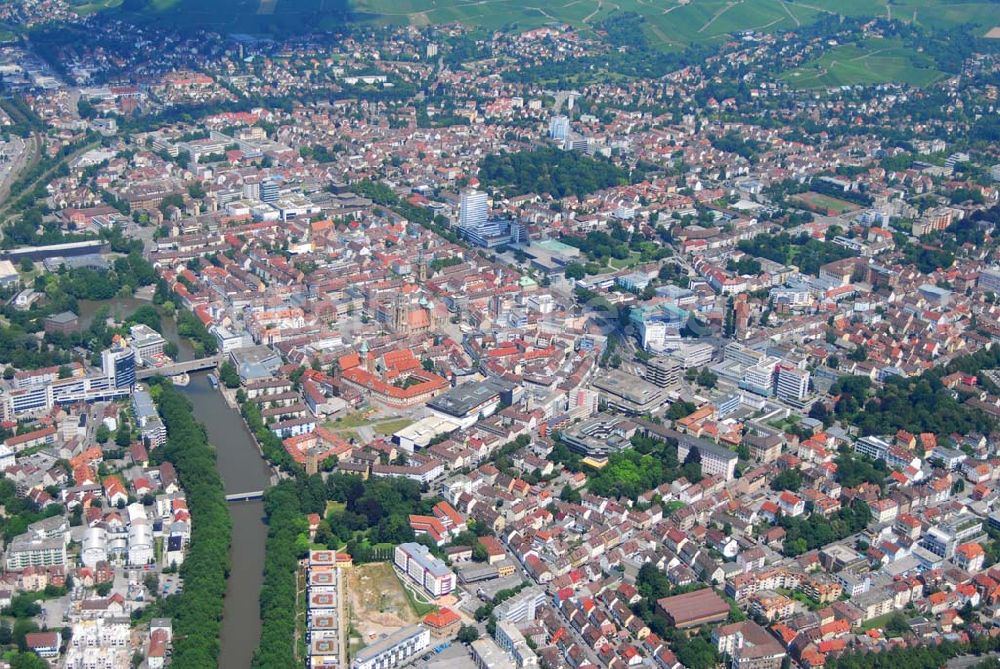 Luftaufnahme Heilbronn - Blick auf die Erschließungsfläche für die neue Stadtgalerie Heilbronn