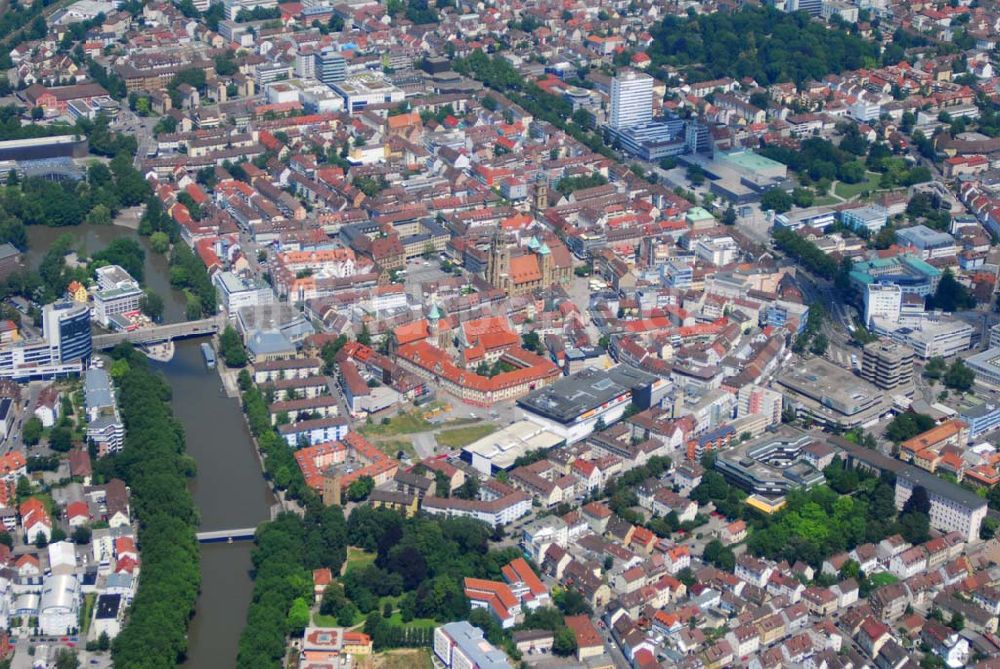 Heilbronn von oben - Blick auf die Erschließungsfläche für die neue Stadtgalerie Heilbronn