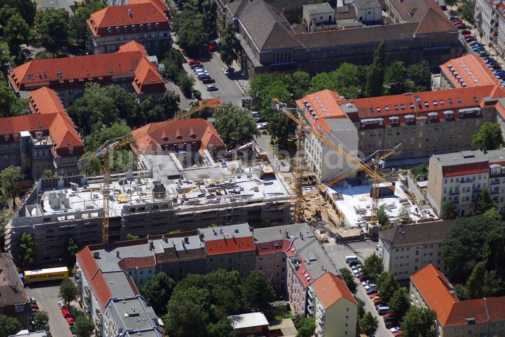 Luftbild Berlin Lichtenberg - Blick auf den Erweiterungsbau am Krankenhaus Lichtenberg in der Fanningerstraße