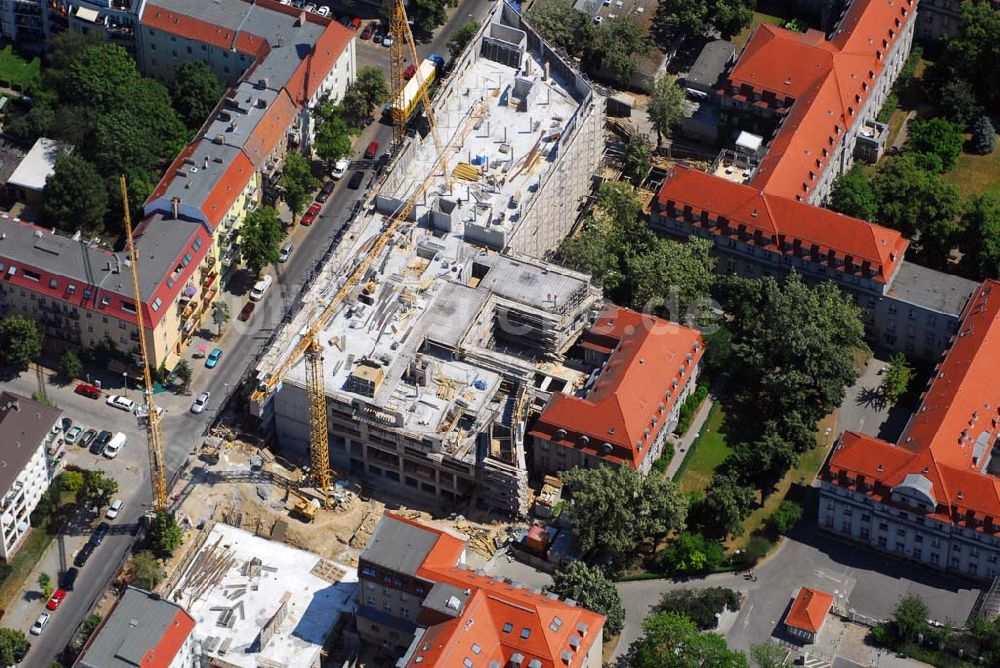 Berlin Lichtenberg von oben - Blick auf den Erweiterungsbau am Krankenhaus Lichtenberg in der Fanningerstraße