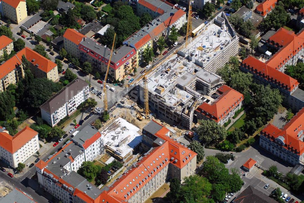 Berlin Lichtenberg aus der Vogelperspektive: Blick auf den Erweiterungsbau am Krankenhaus Lichtenberg in der Fanningerstraße