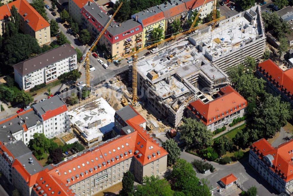 Luftbild Berlin Lichtenberg - Blick auf den Erweiterungsbau am Krankenhaus Lichtenberg in der Fanningerstraße