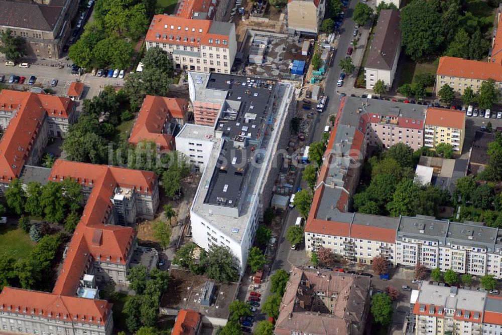 Luftaufnahme Berlin - Blick auf den Erweiterungsbau am Krankenhaus Lichtenberg in der Fanningerstraße