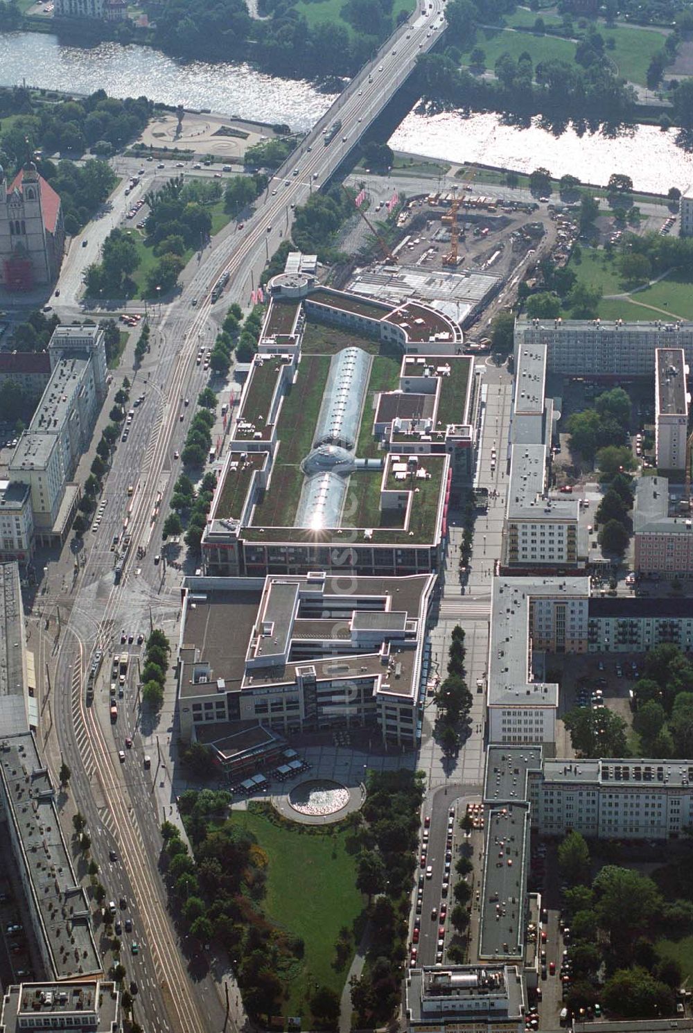 Luftbild Magdeburg(Sachsen-Anhalt) - Blick auf die Erweiterungsbaustelle am Allee-Center Magdeburg