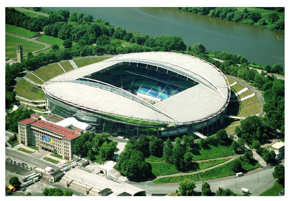 Leipzig von oben - Blick auf das fertige Leipziger Zentralstadions.