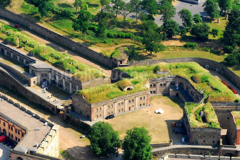 Koblenz von oben - Blick auf die Festung Ehrenbreitstein in Koblenz