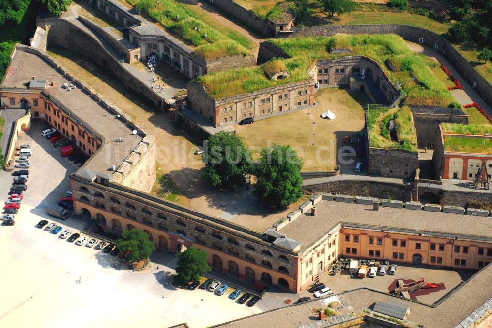 Koblenz aus der Vogelperspektive: Blick auf die Festung Ehrenbreitstein in Koblenz