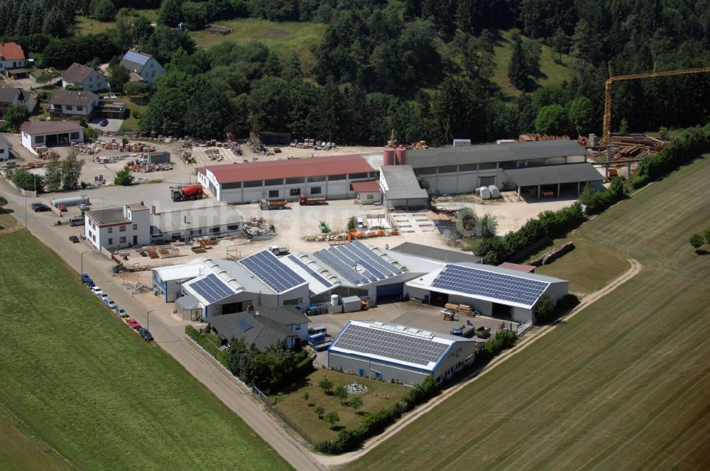 Luftbild Pappenheim - Blick auf ein Firmengelände in Pappenheim OT Geislohe