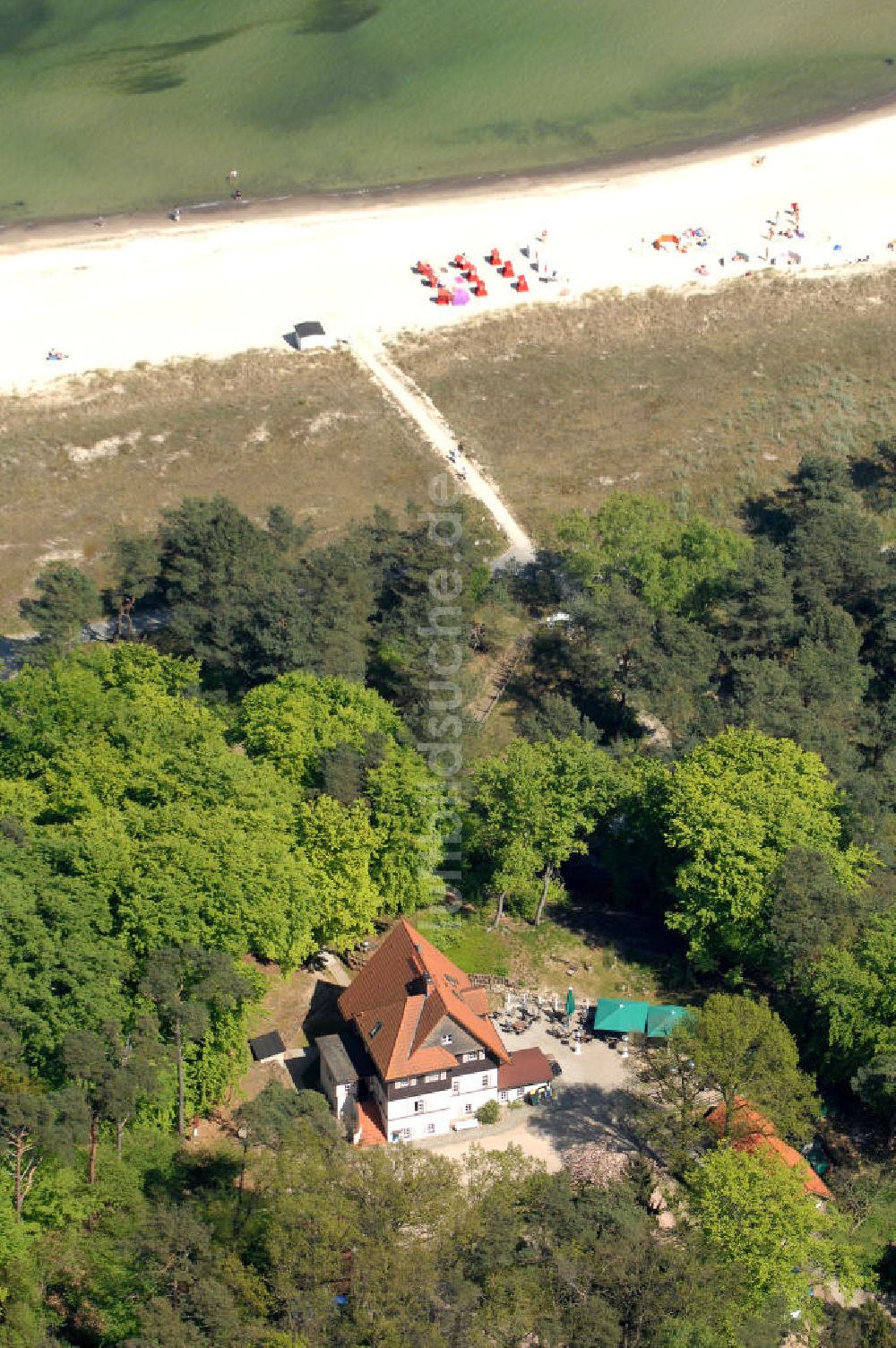 Luftbild Ostseebad Sellin - Blick auf das Flair Hotel Haus Lindequist in Sellin auf Rügen