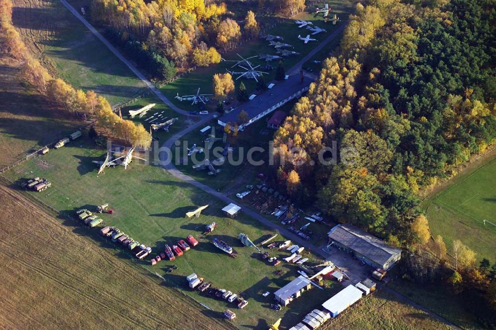 Cottbus von oben - Blick auf das Flugplatzmuseum in Cottbus