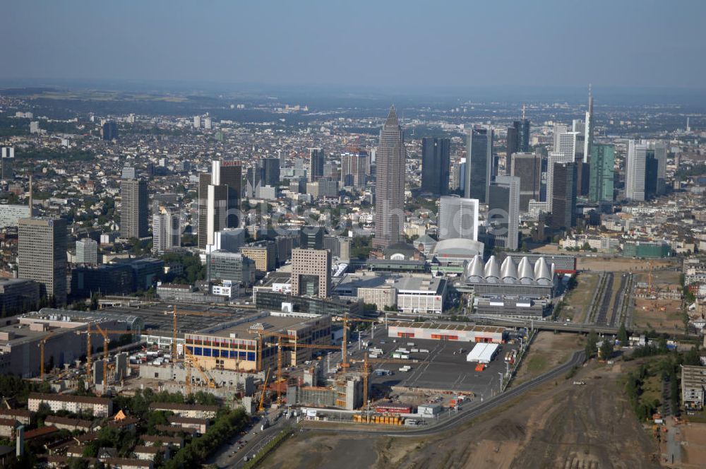 Frankfurt am Main aus der Vogelperspektive: Blick auf die Frankfurter Innenstadt