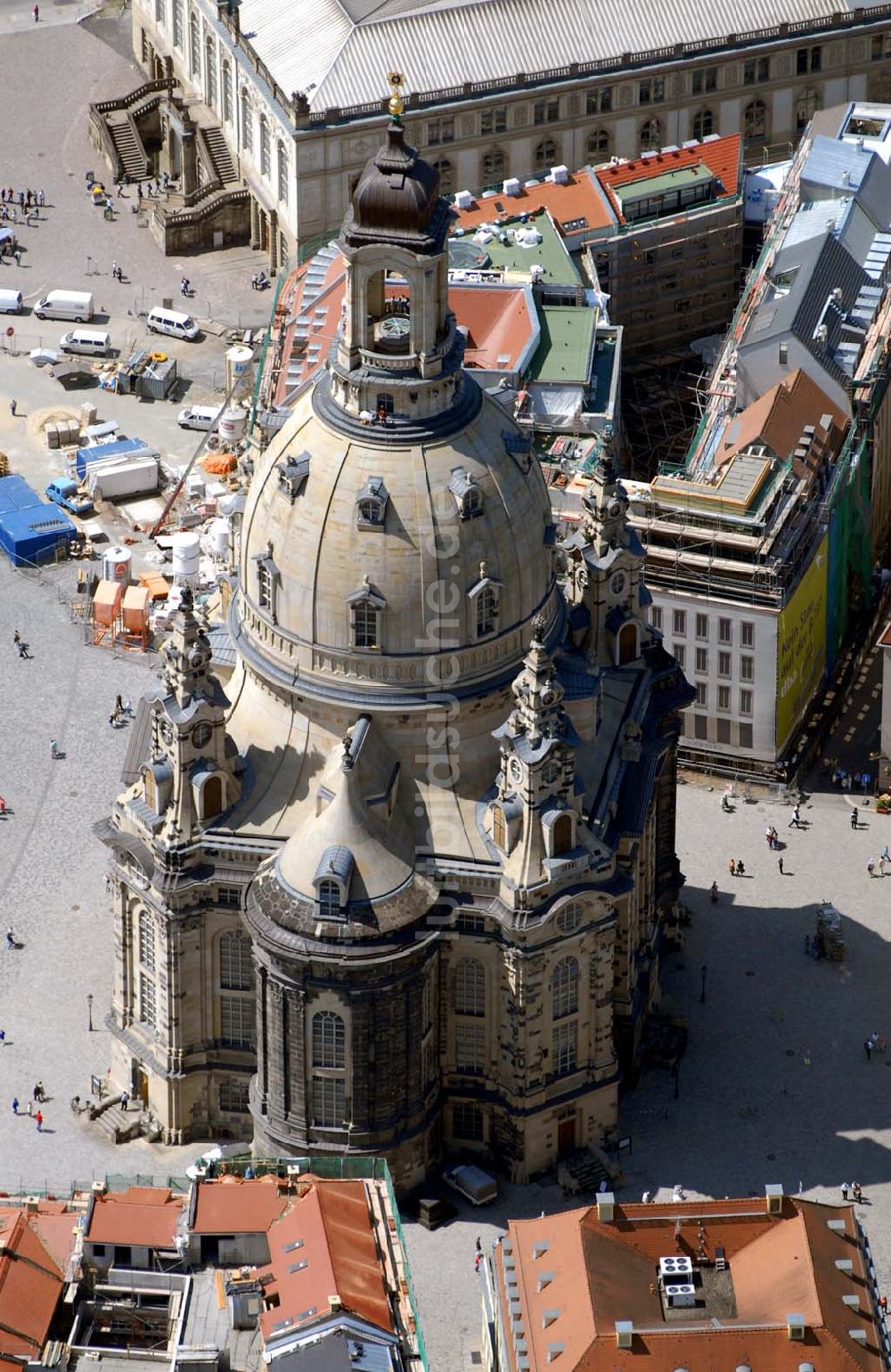 Dresden von oben - Blick auf die Frauenkirche in Dresden