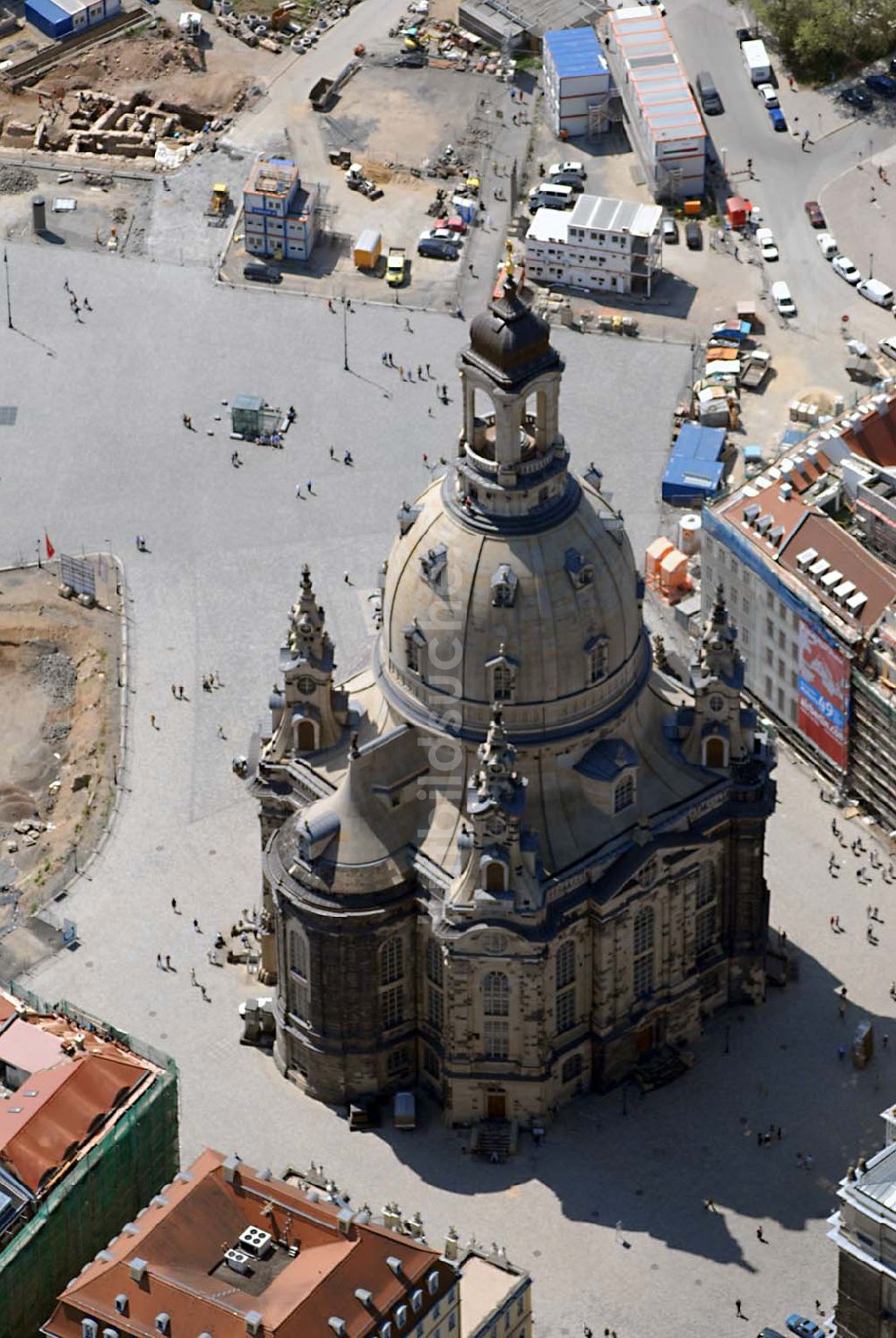 Luftaufnahme Dresden - Blick auf die Frauenkirche in Dresden