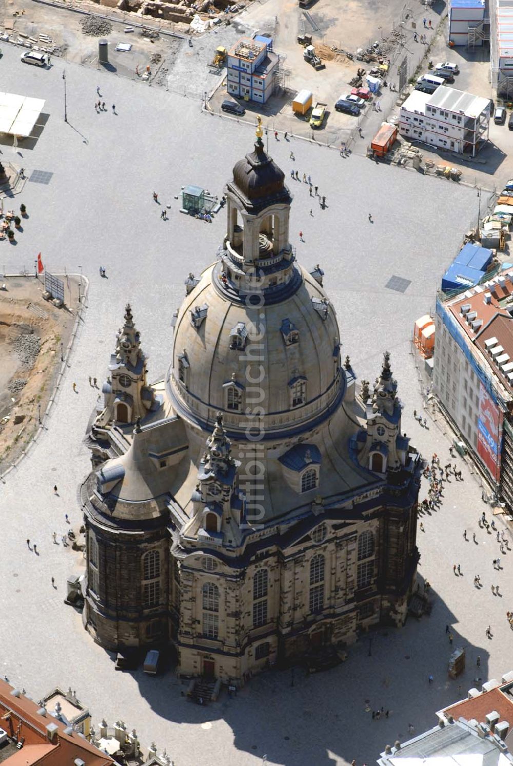 Dresden von oben - Blick auf die Frauenkirche in Dresden