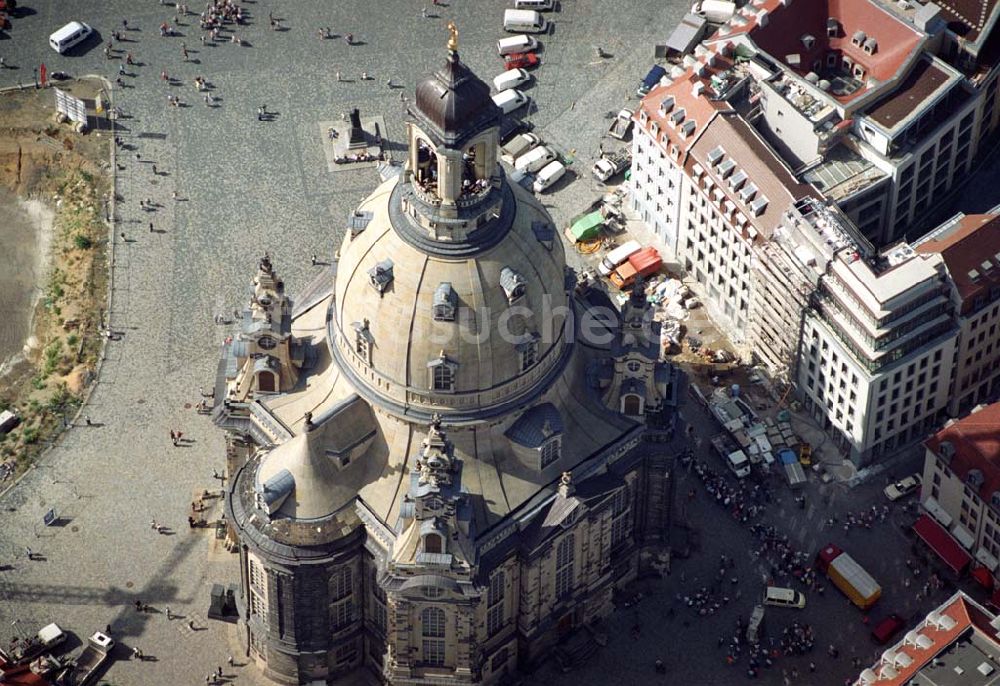 Luftbild Dresden - Blick auf die Frauenkirche in Dresden