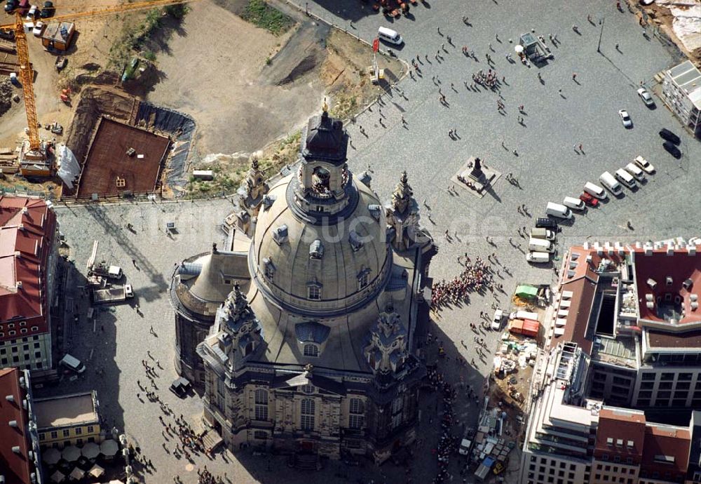 Luftaufnahme Dresden - Blick auf die Frauenkirche in Dresden