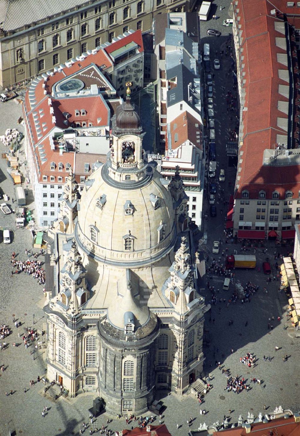 Dresden von oben - Blick auf die Frauenkirche in Dresden