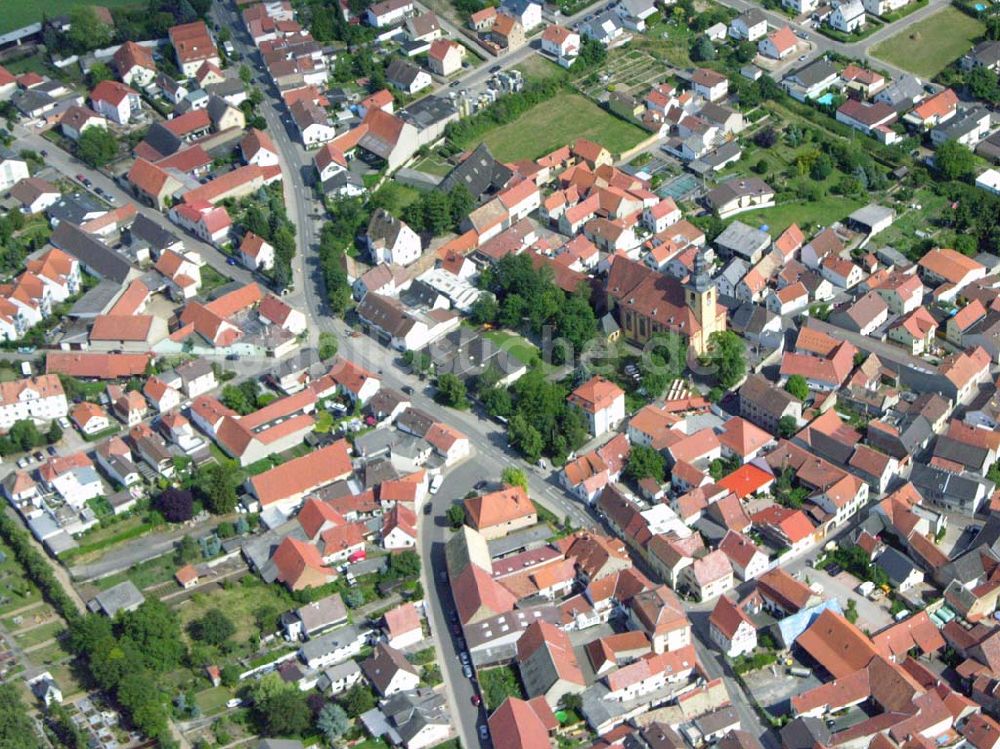 Fron Abenheim bei Worms / Rheinland-Pfalz aus der Vogelperspektive: Blick auf Fron Abenheim bei Worms