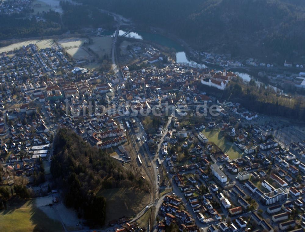 Luftaufnahme Füssen - Blick auf Füsssen mit der Lech