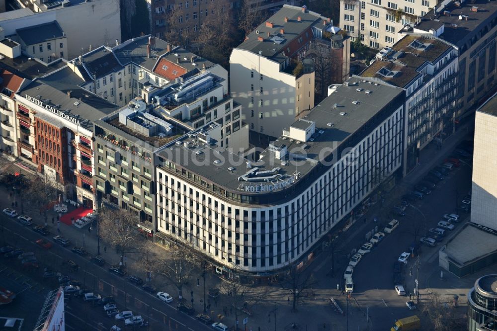 Berlin von oben - Blick auf das gebäude der Parfümerie Douglas auf dem Kurfürstendamm in Berlin