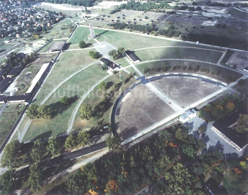 Oranienburg / BRB aus der Vogelperspektive: Blick auf das Gelände des ehemaligen Konzentrationslagers Sachsenhausen in Oranienburg / BRB.