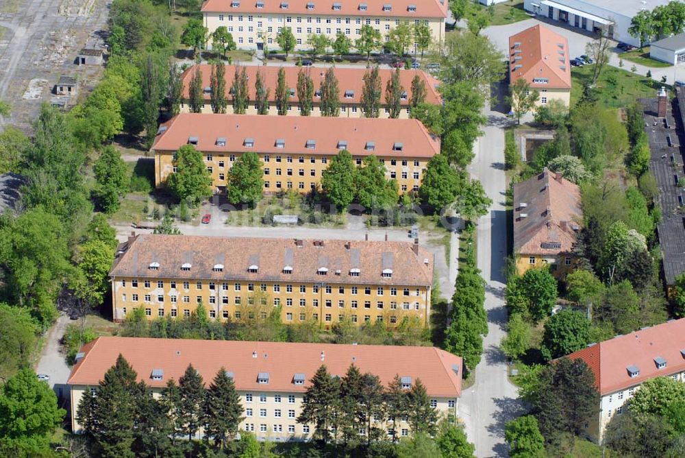 Wünsdorf aus der Vogelperspektive: Blick auf das Gelände des ehemaligen russischen Oberkommando in Wünsdorf