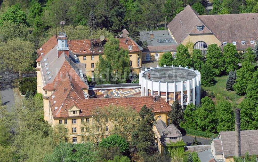 Wünsdorf aus der Vogelperspektive: Blick auf das Gelände des ehemaligen russischen Oberkommando in Wünsdorf