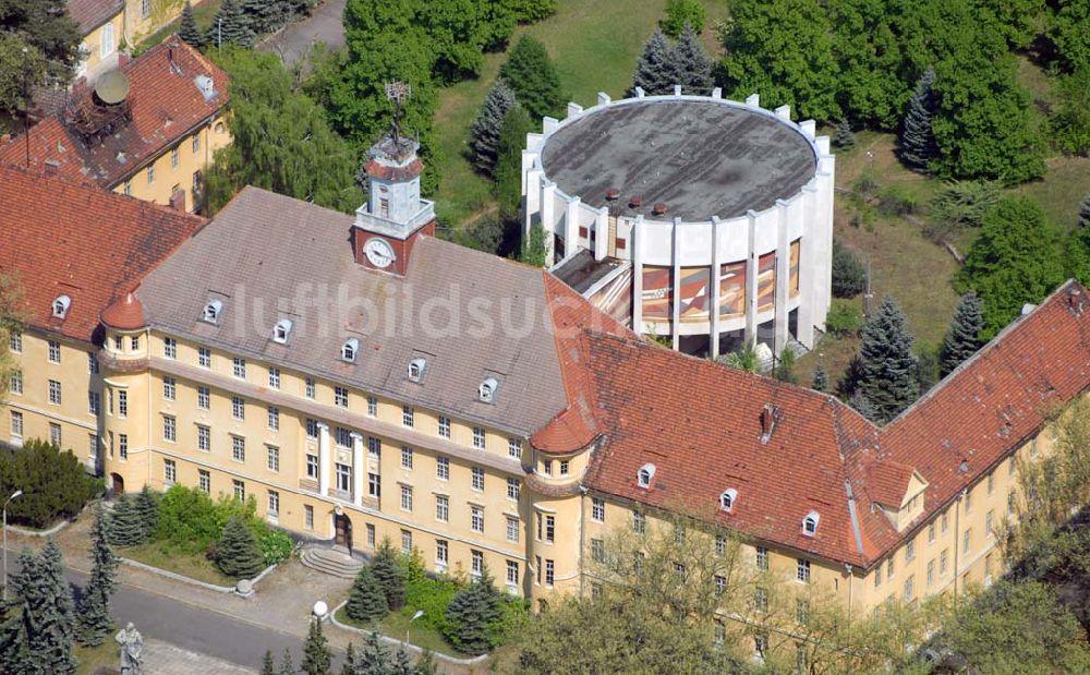 Wünsdorf aus der Vogelperspektive: Blick auf das Gelände des ehemaligen russischen Oberkommando in Wünsdorf