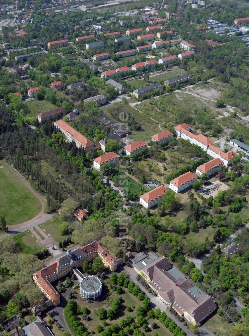 Luftaufnahme Wünsdorf - Blick auf das Gelände des ehemaligen russischen Oberkommando in Wünsdorf