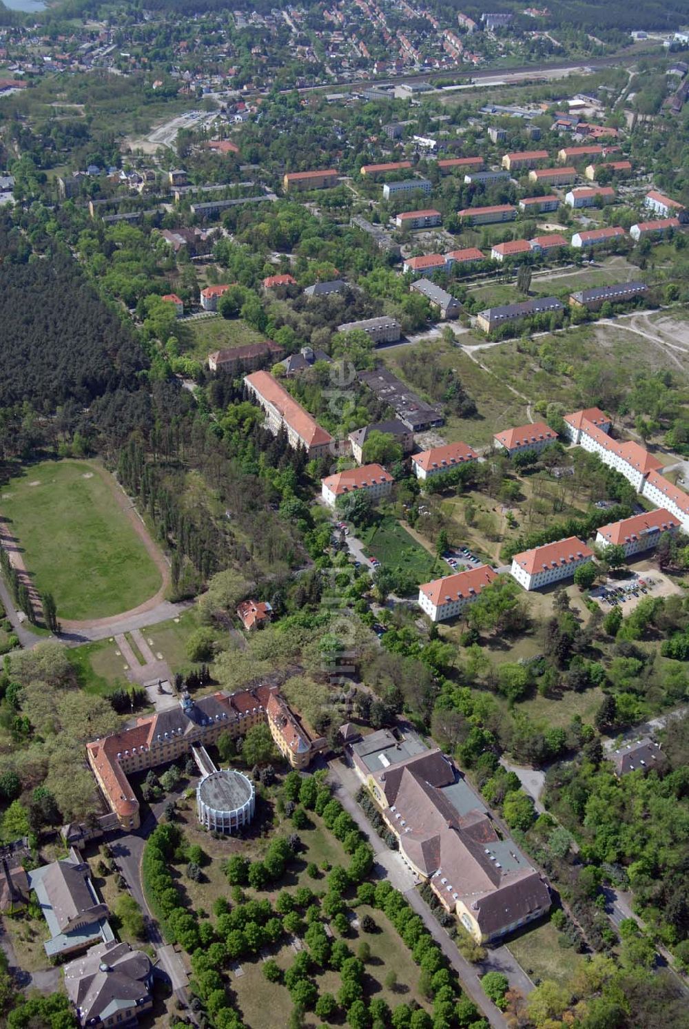 Wünsdorf von oben - Blick auf das Gelände des ehemaligen russischen Oberkommando in Wünsdorf