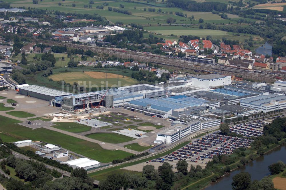 Donauwörth aus der Vogelperspektive: Blick auf das Gelände eines Hubschrauber-Produzenten in Donauwörth