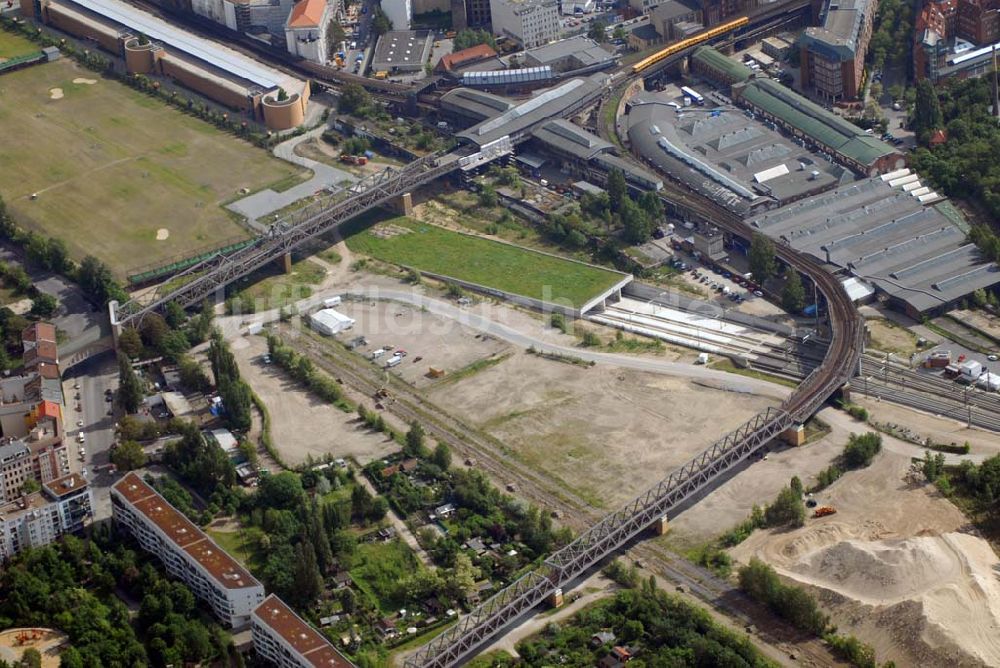 Luftbild Berlin - Blick auf das Gelände zwischen dem Potsdamer Platz und dem Reichpietschufer in Berlin