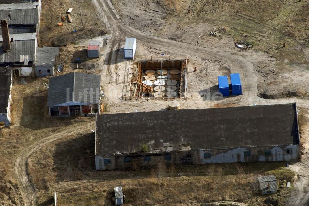 Luftbild Bernau - Blick auf das Gewerbegebiet in Bernau-Rehberge