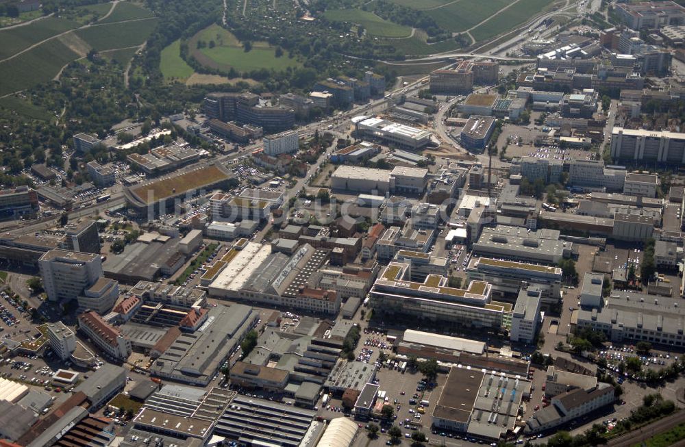 Luftaufnahme Stuttgart - Blick auf das Gewerbegebiet in Stuttgart-Feuerbach