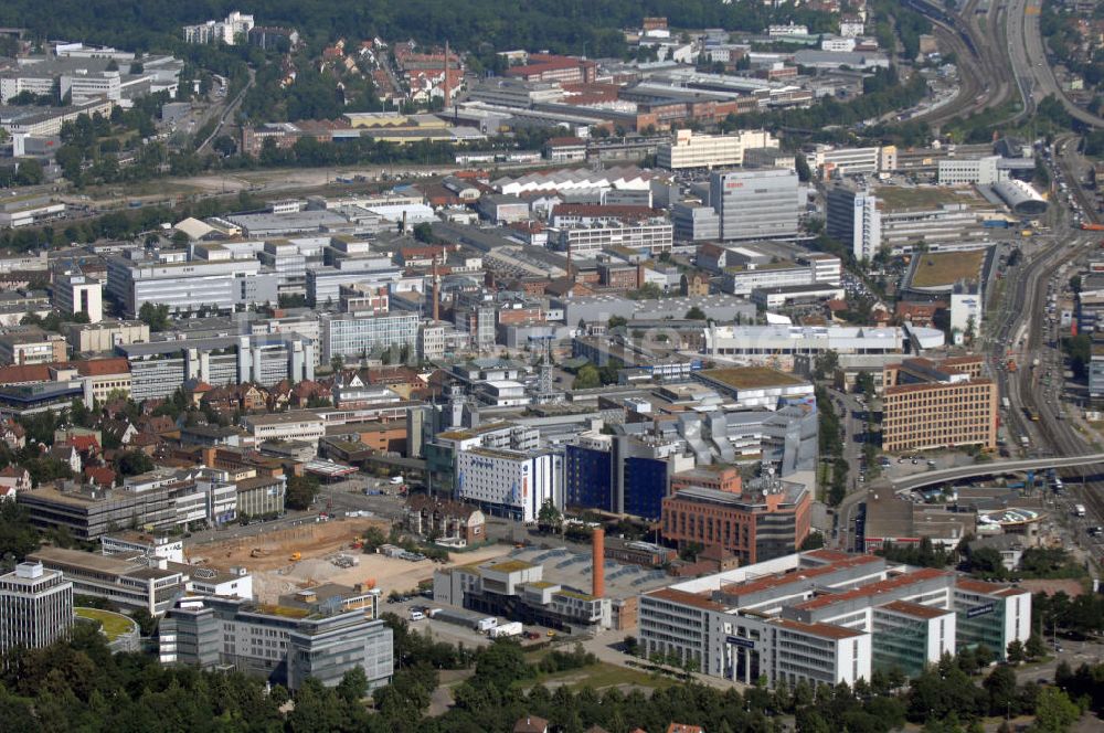 Stuttgart von oben - Blick auf das Gewerbegebiet in Stuttgart-Feuerbach