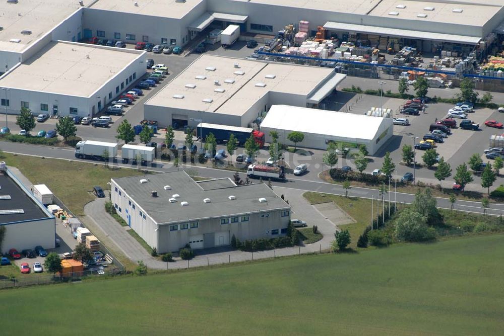 Rangsdorf von oben - Blick auf das Gewerbegebiet Theresenhof in Rangsdorf