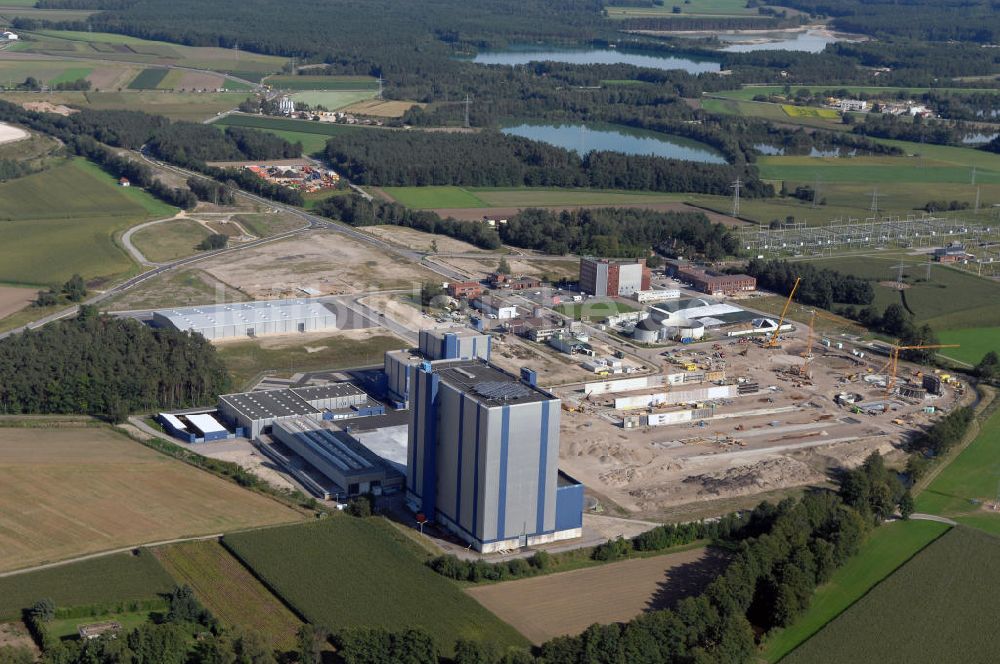 Luftaufnahme Schwandorf - Blick auf das Gewerbegelände des ehemaligen Bayernwerks in Schwandorf