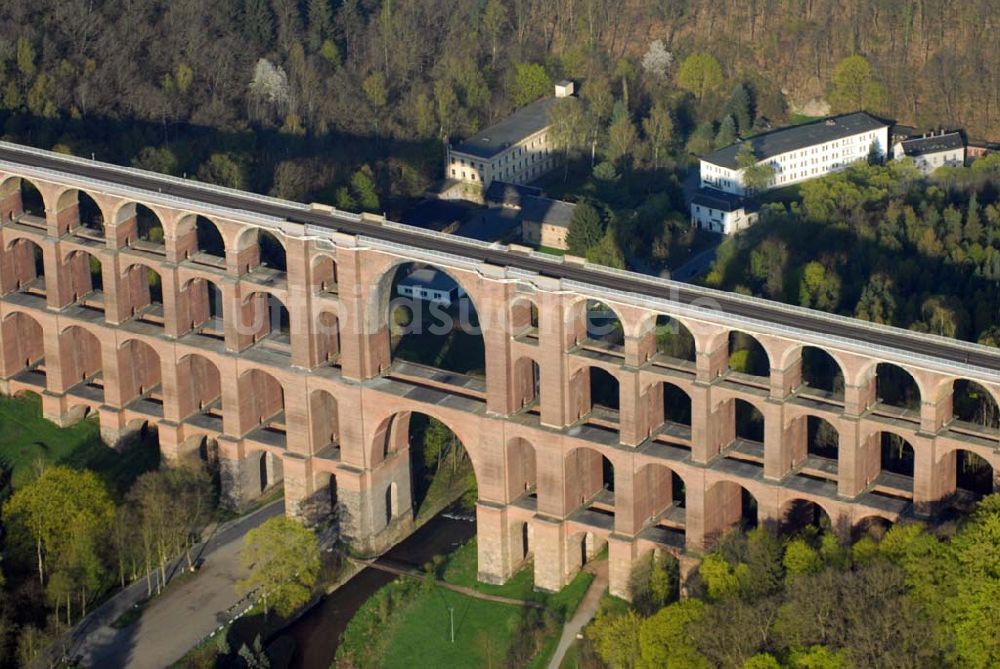 Reichenbach (Sachsen) von oben - Blick auf die Göltzschtalbrücke bei Reichenbach im Vogtland