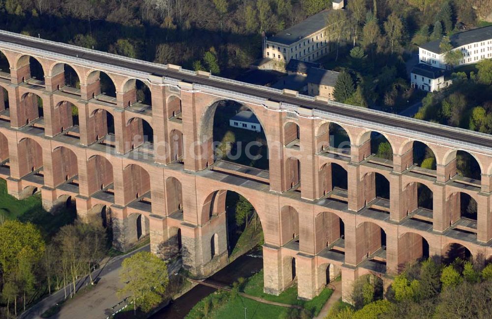 Luftaufnahme Reichenbach (Sachsen) - Blick auf die Göltzschtalbrücke bei Reichenbach im Vogtland