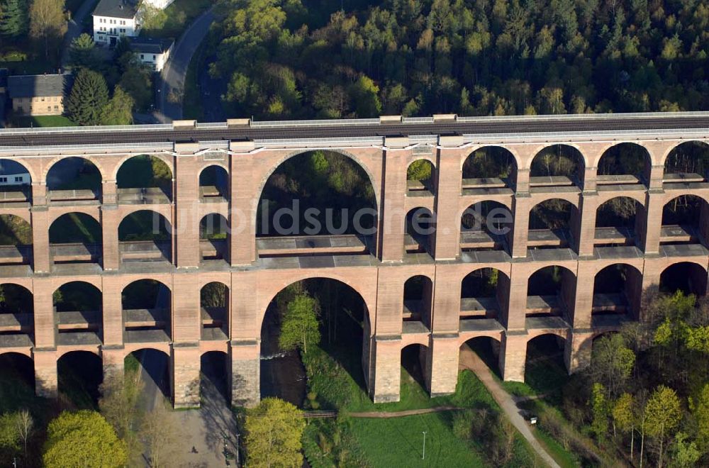 Reichenbach (Sachsen) aus der Vogelperspektive: Blick auf die Göltzschtalbrücke bei Reichenbach im Vogtland