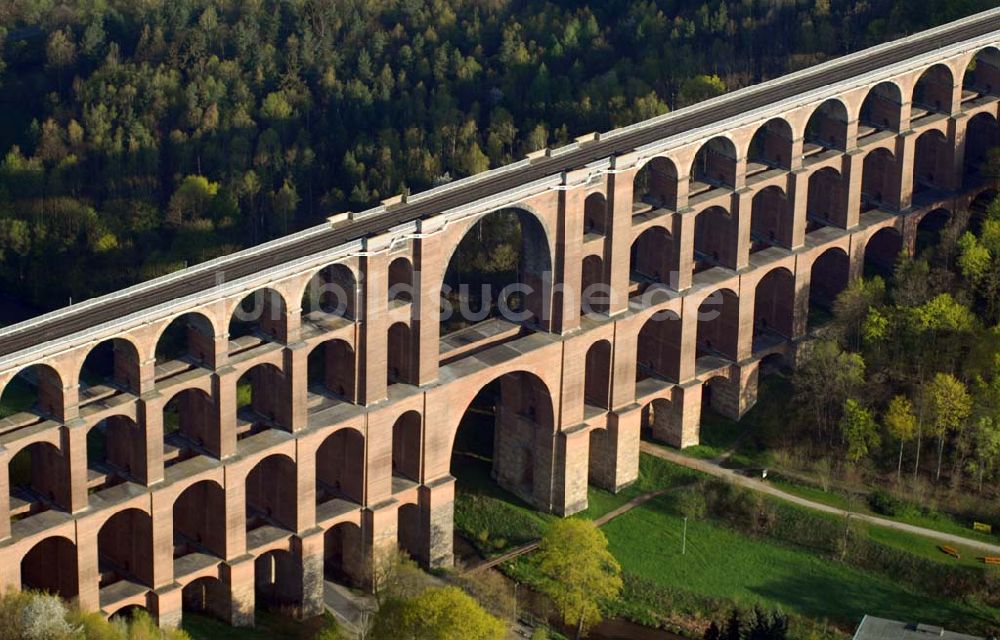 Luftaufnahme Reichenbach (Sachsen) - Blick auf die Göltzschtalbrücke bei Reichenbach im Vogtland