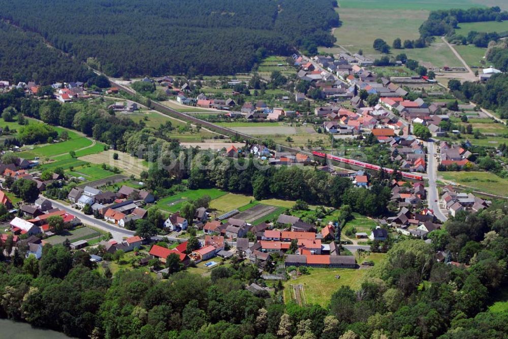 Gömnigk aus der Vogelperspektive: Blick auf Gömnigk und Trebnitz