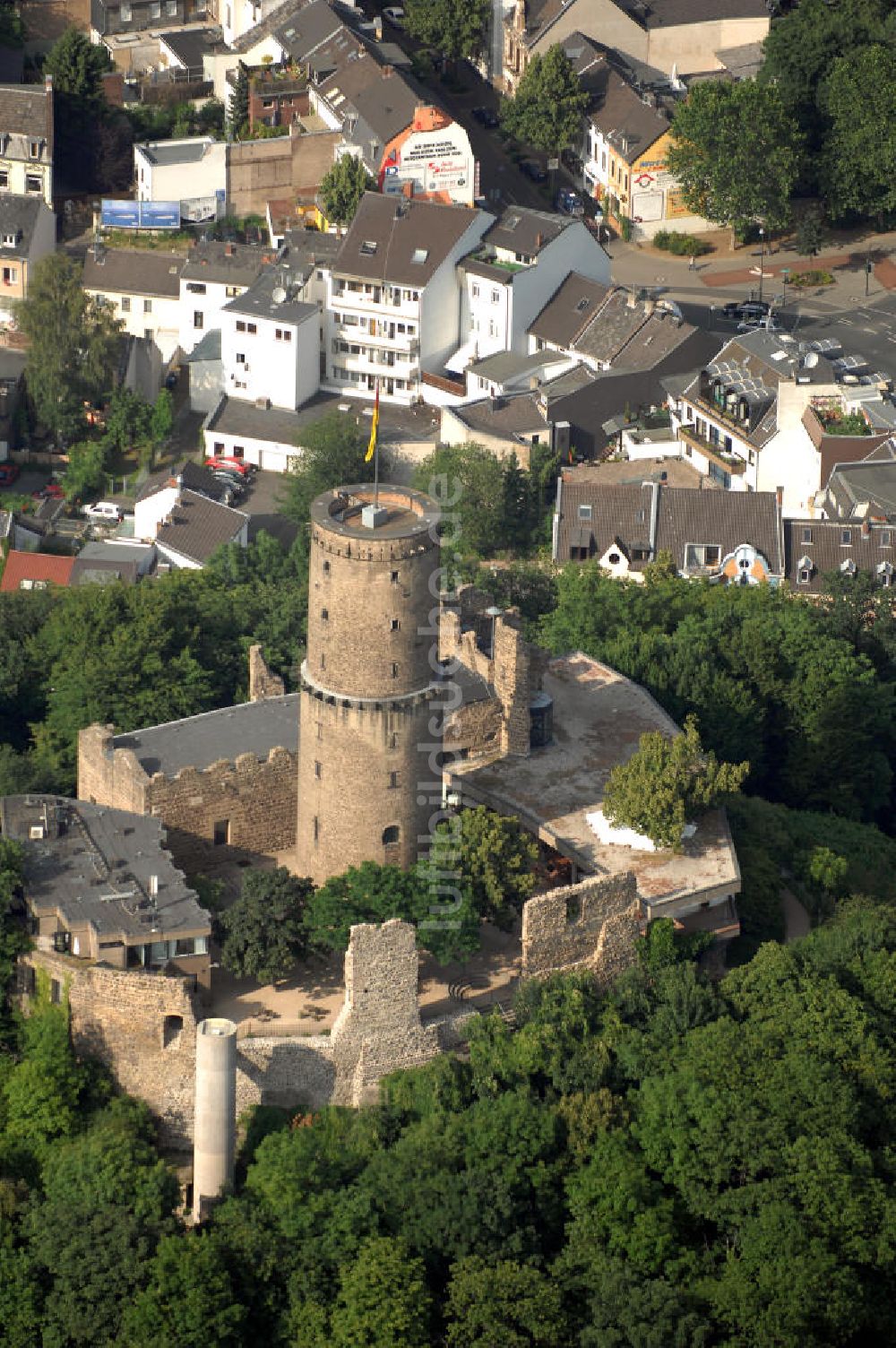 Luftaufnahme Bad Godesberg - Blick auf die Godesburg in Bad Godesberg am Rhein