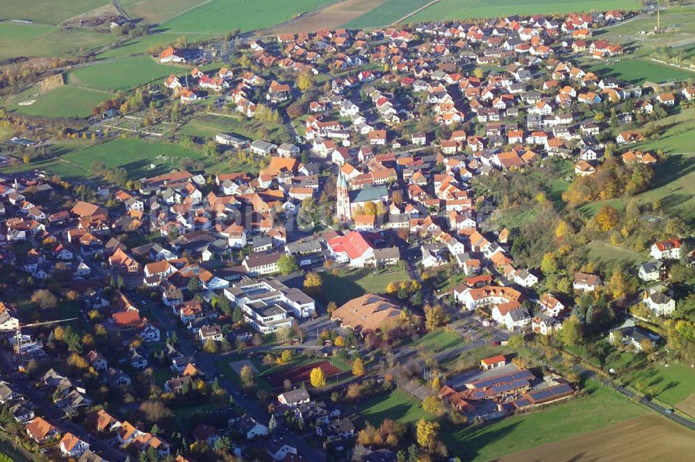 Hofbieber von oben - Blick auf die Großgemeinde Hofbieber